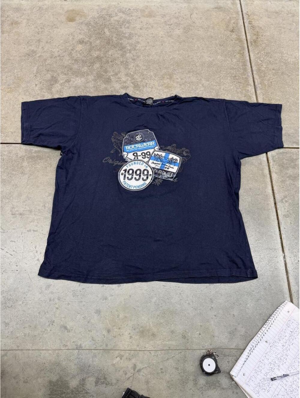 vintage rocawear made in usa big logo shirt size xl